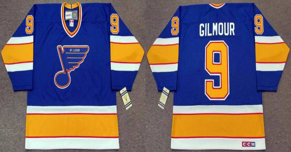 2019 Men St.Louis Blues 9 Gilmour blue CCM NHL jerseys